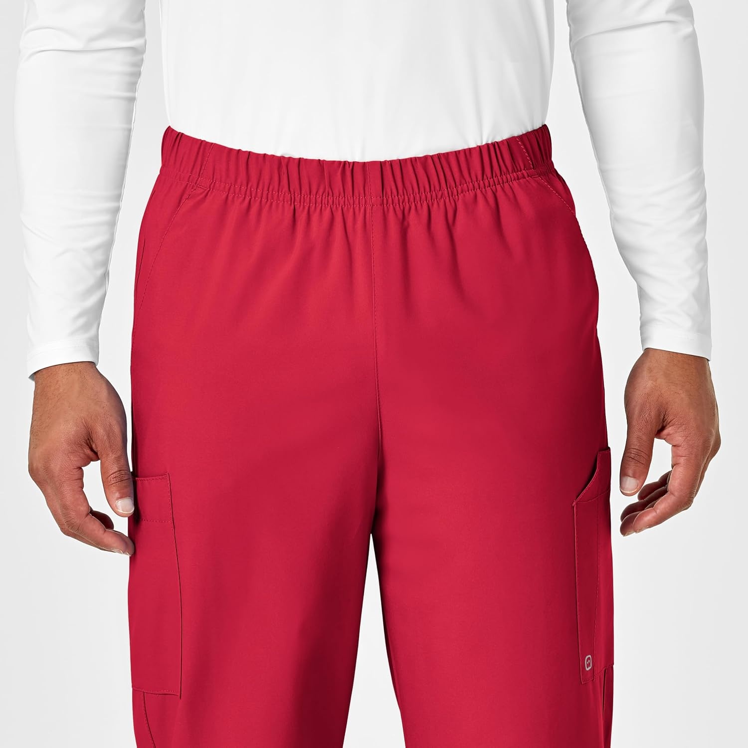 Wink W123 Unisex Multi-Cargo Scrub Pant(Red)