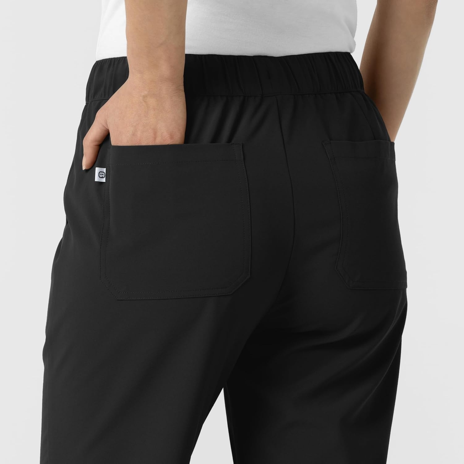 Wink Renew Women’s Pintuck Scrub Pant(Black)