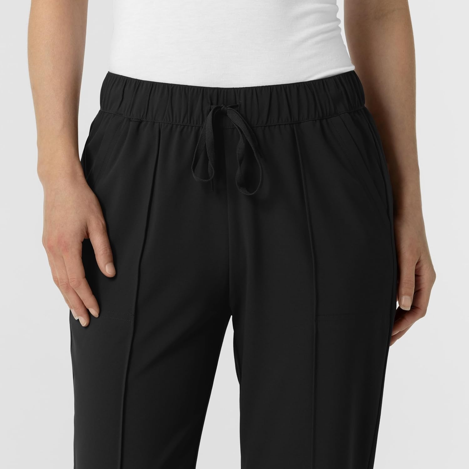 Wink Renew Women’s Pintuck Scrub Pant(Black)