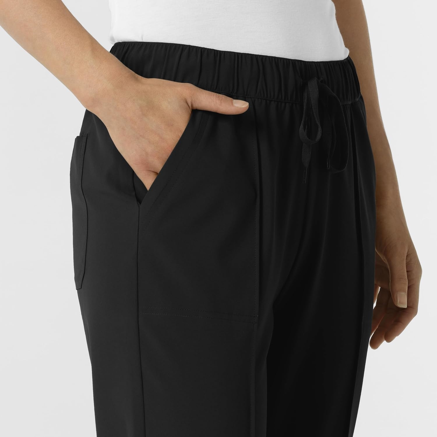 Wink Renew Women’s Pintuck Scrub Pant(Black)