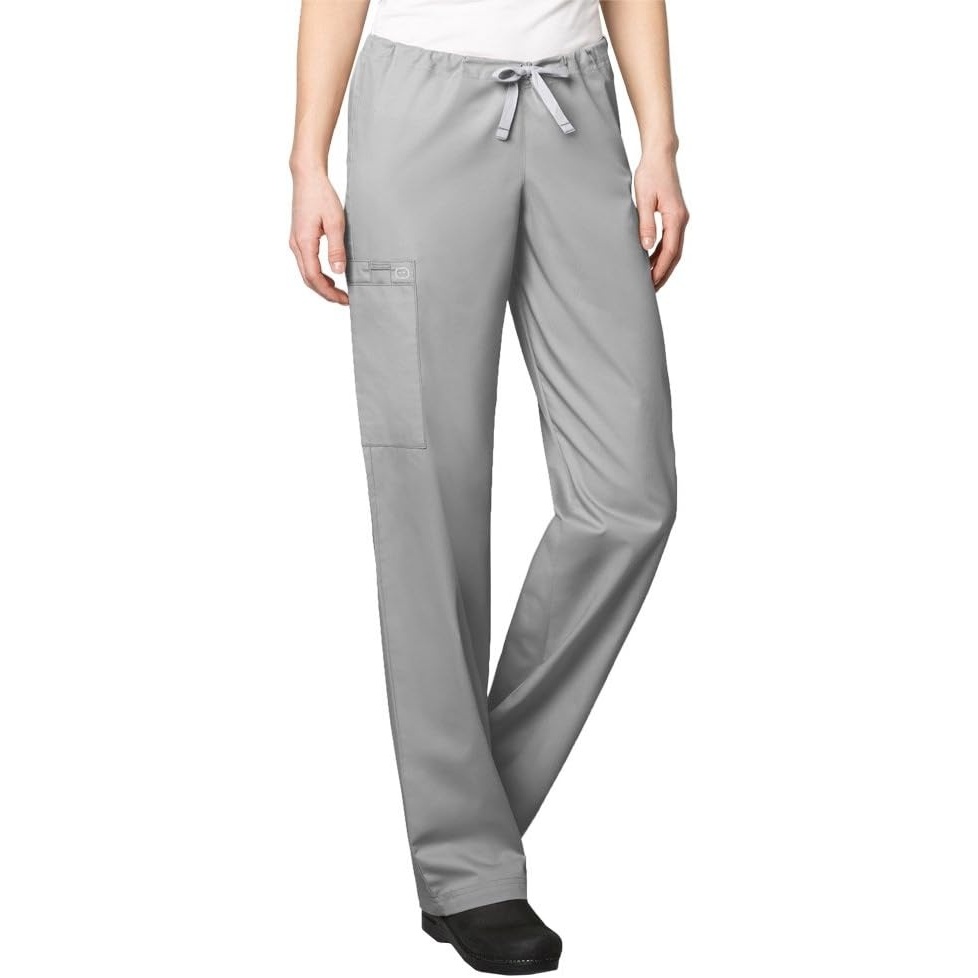 WINK WonderWORK Unisex Drawstring Cargo Scrub Pant(Grey)