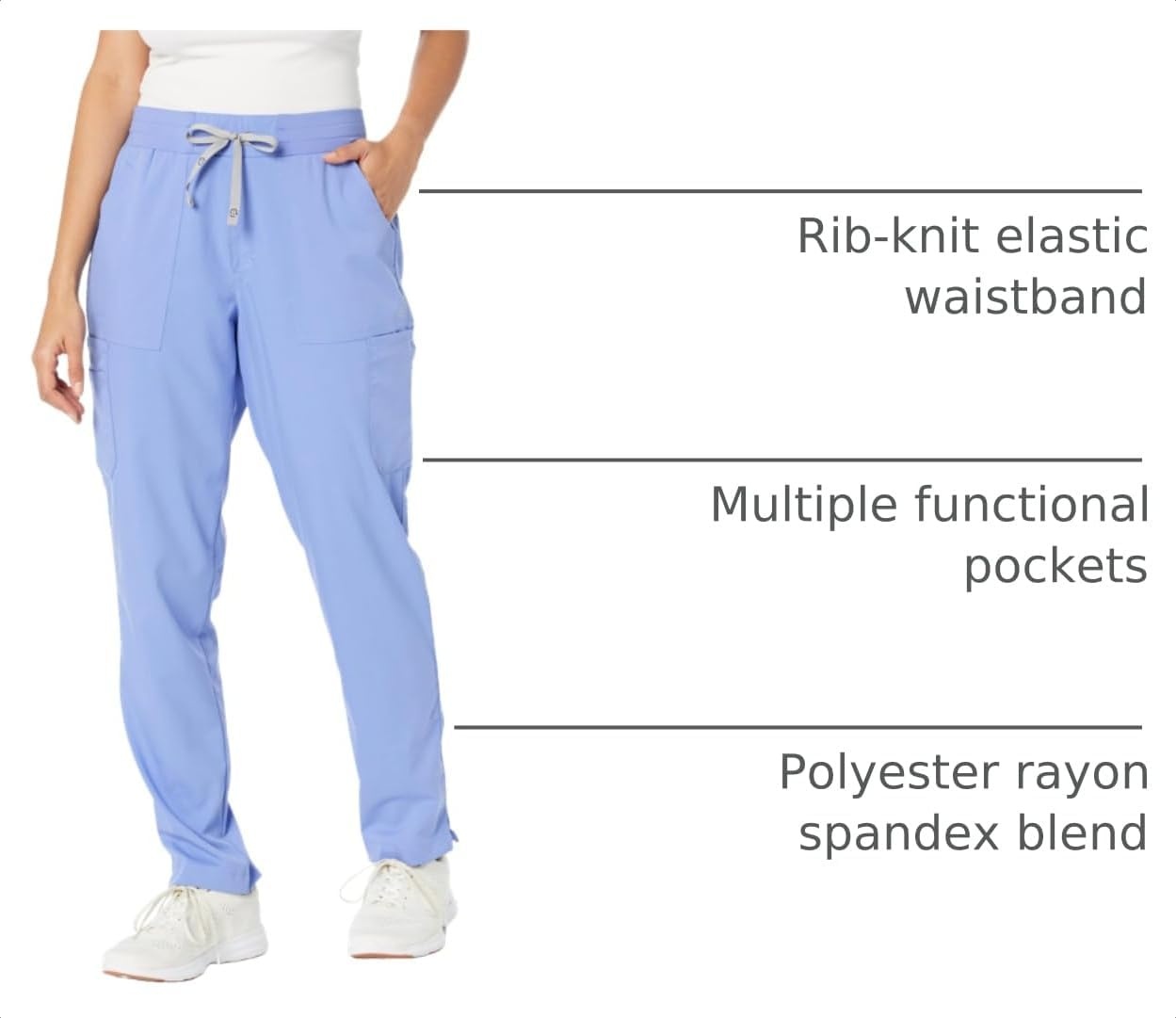 Wink PRO Women’s Slim Leg Cargo Scrub Pant(Ceil Blue)