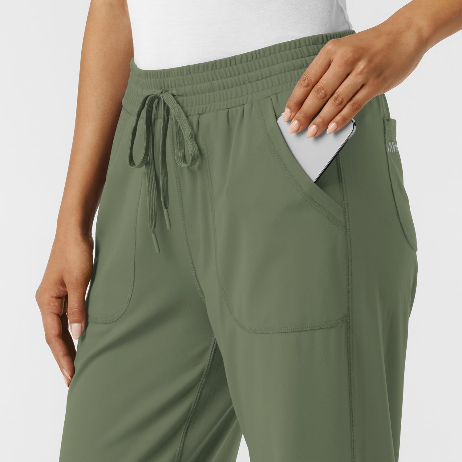 Wink Renew Knit Women’s Wide Leg Scrub Pant(Olive)