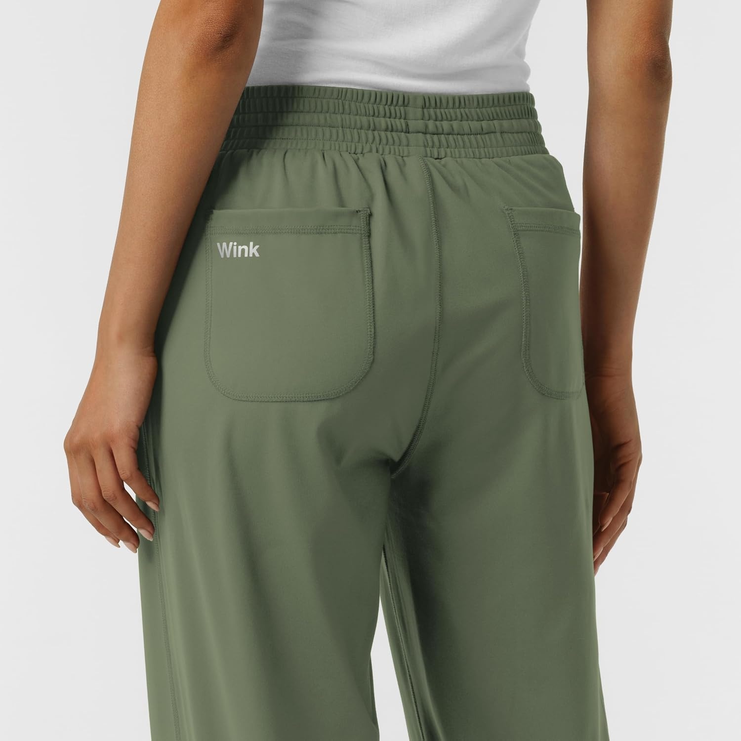 Wink Renew Knit Women’s Wide Leg Scrub Pant(Olive)