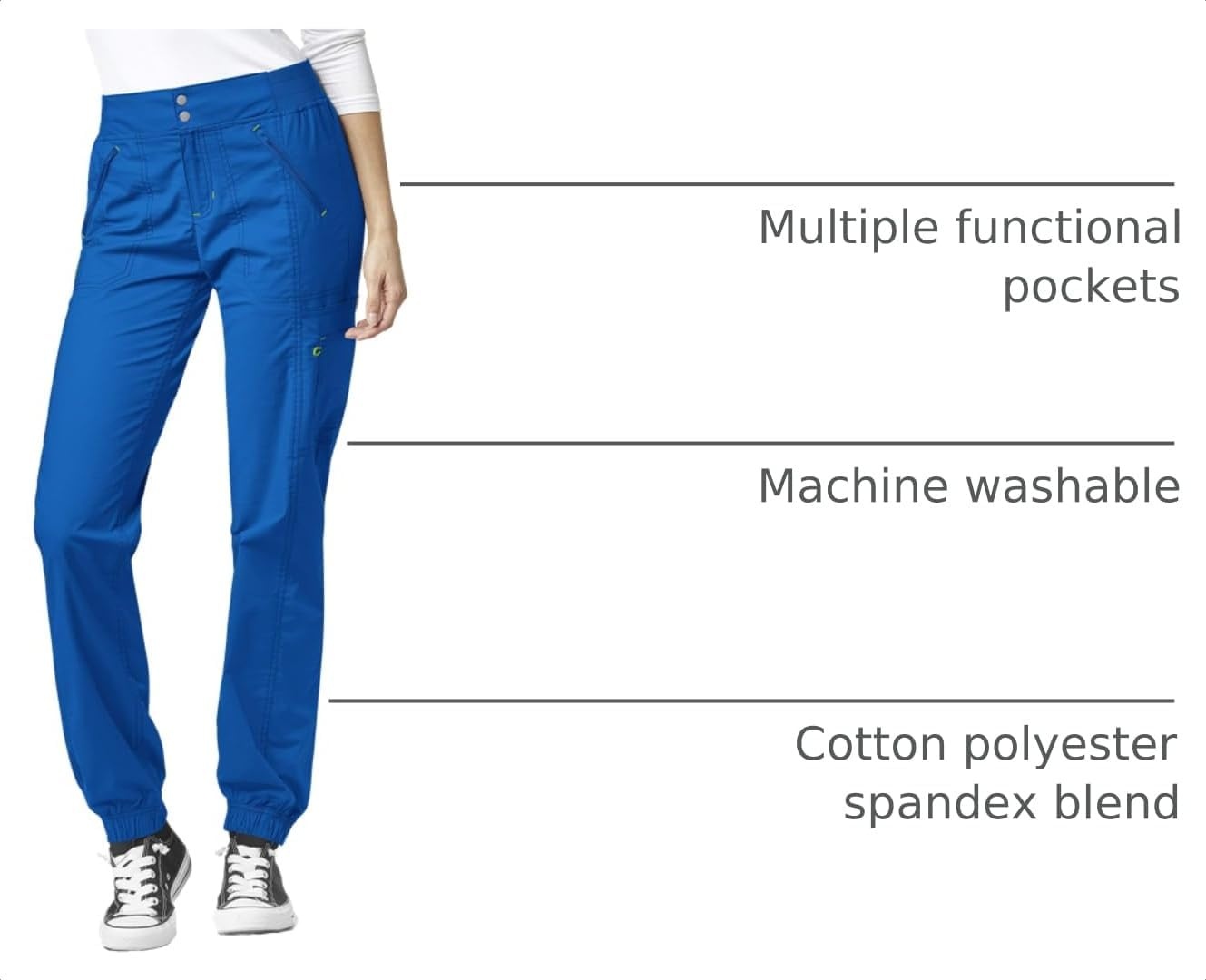 Wink Women’s Love Utility Cargo Zip Jogger Pant(Royal)