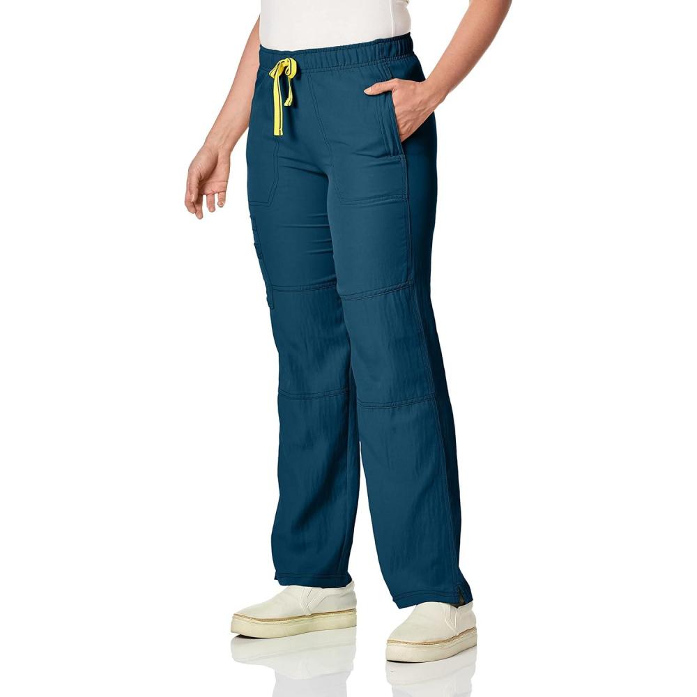 WonderWink Womens Four Stretch Cargo Scrub Pant(Malibu)