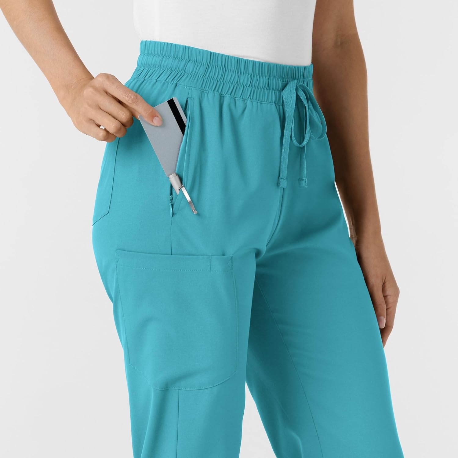 WINK Boundless Women’s Bootcut Scrub Pant | Womens Scrub Pant Teal Mid Rise(Teal)