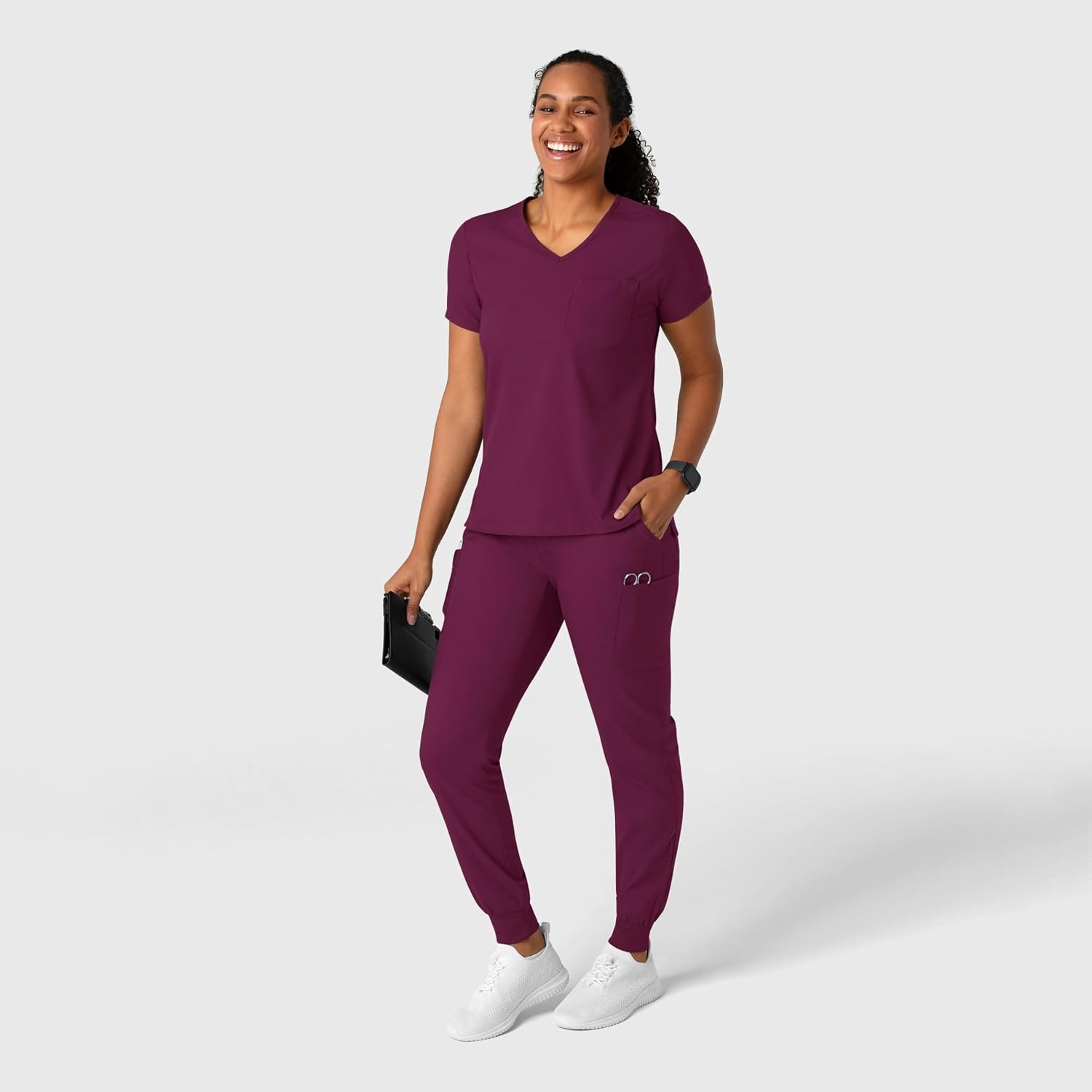 WonderWink Women’s Women’s Jogger Scrub Pant(Wine)