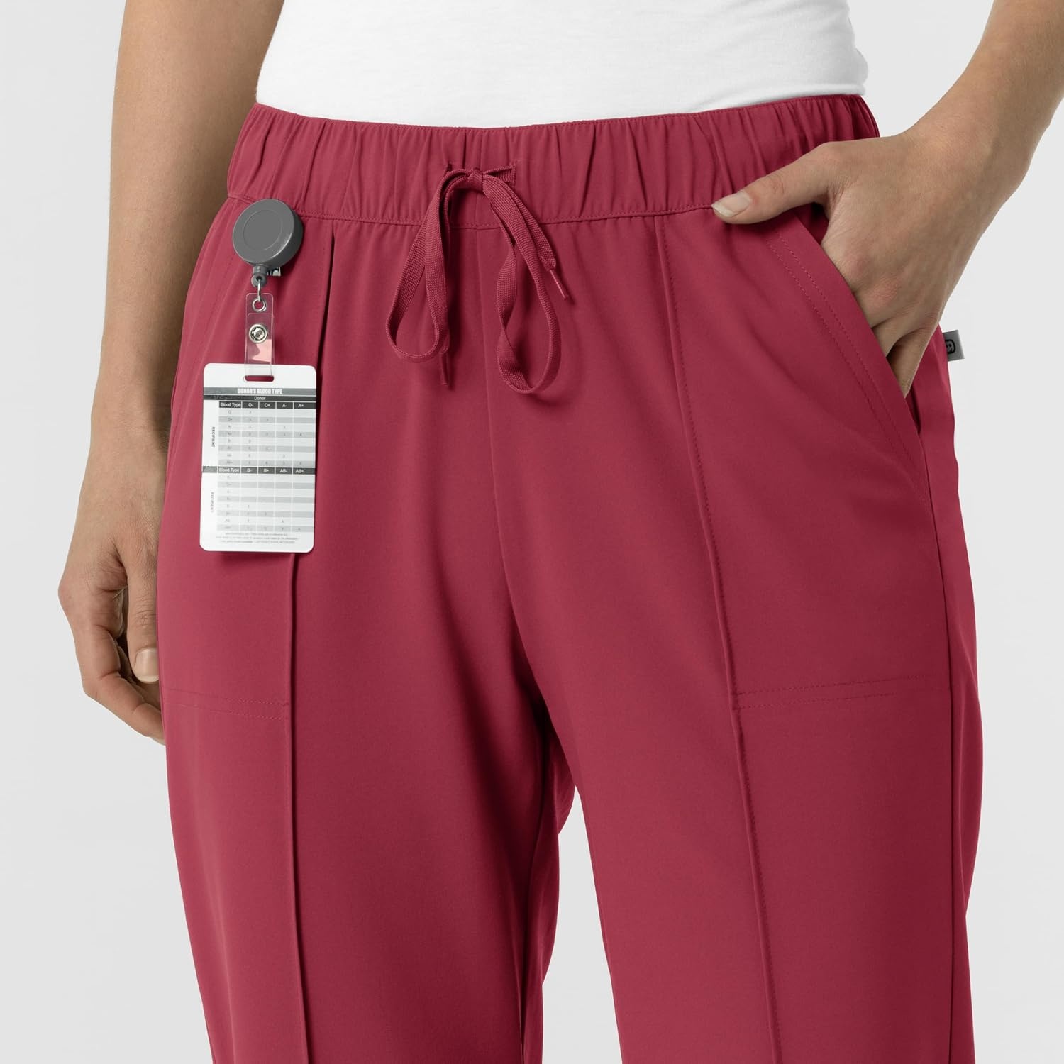 Wink Renew Women’s Pintuck Scrub Pant(Ruby)
