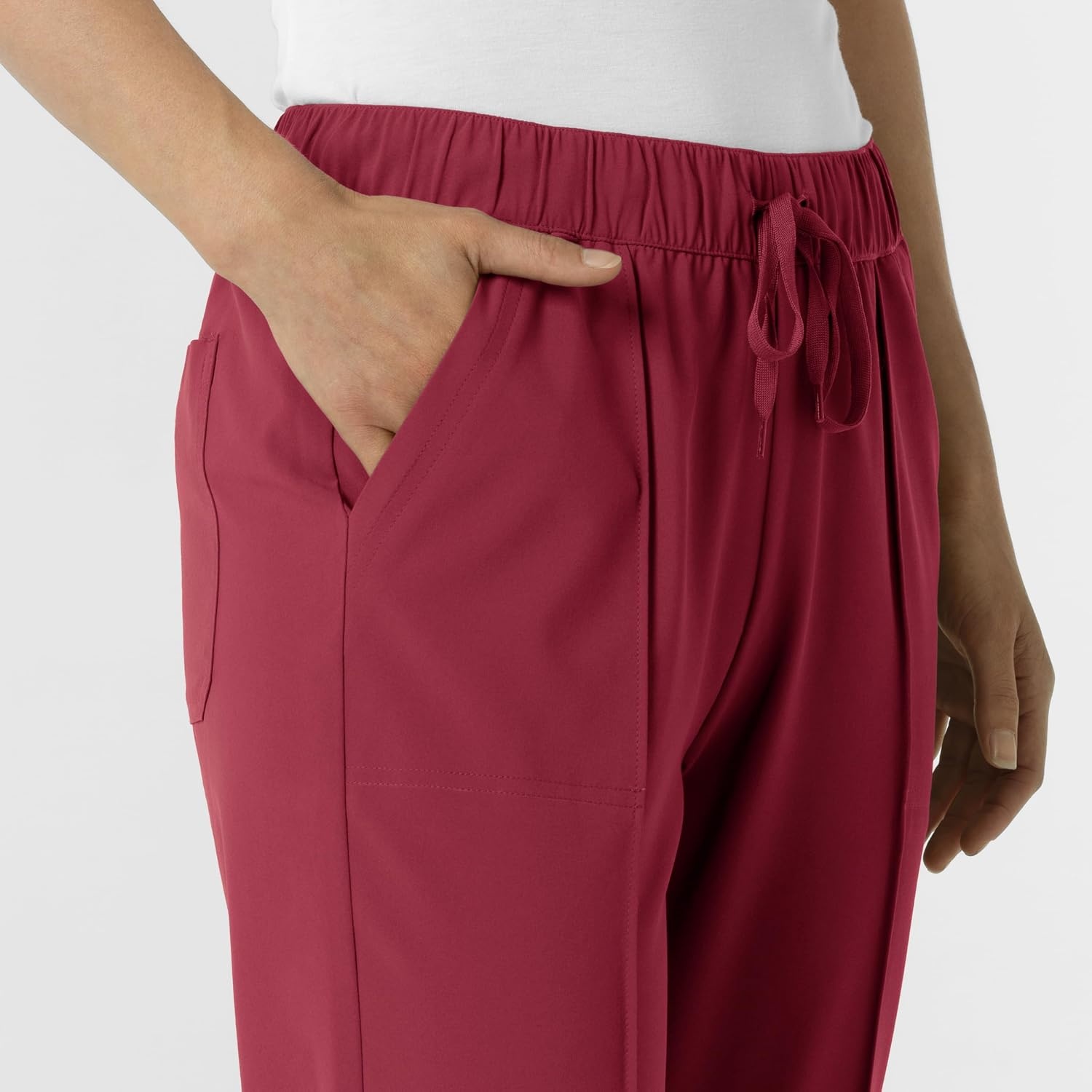 Wink Renew Women’s Pintuck Scrub Pant(Ruby)