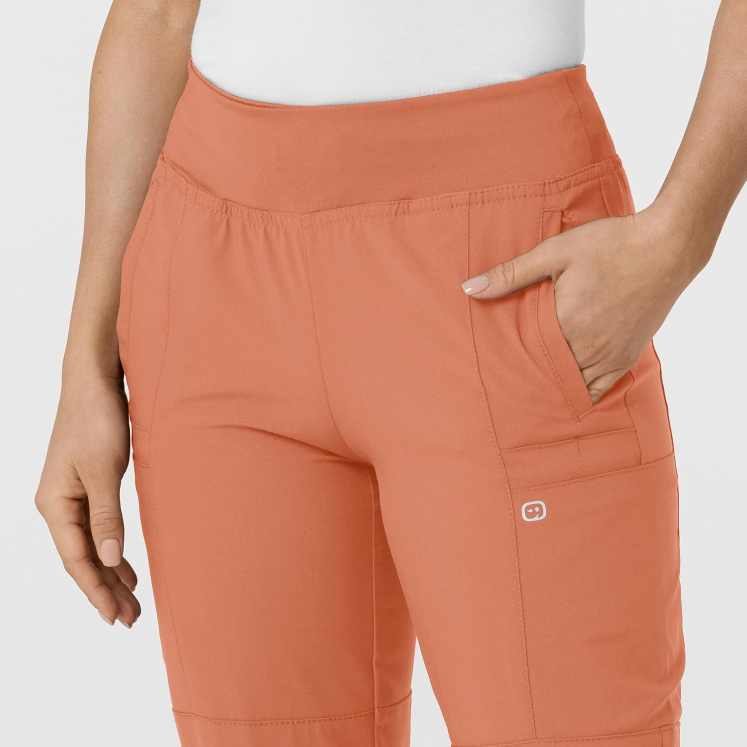Wink W123 Women’s Comfort Waist Cargo Jogger Scrub Pant(Terracotta)