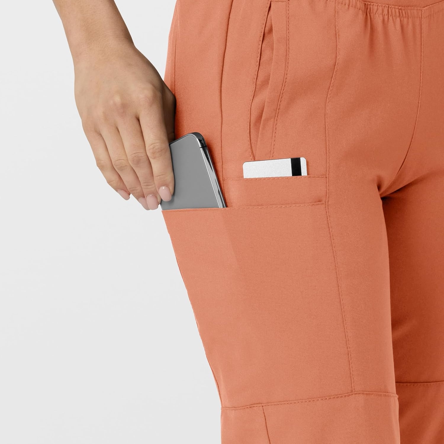 Wink W123 Women’s Comfort Waist Cargo Jogger Scrub Pant(Terracotta)