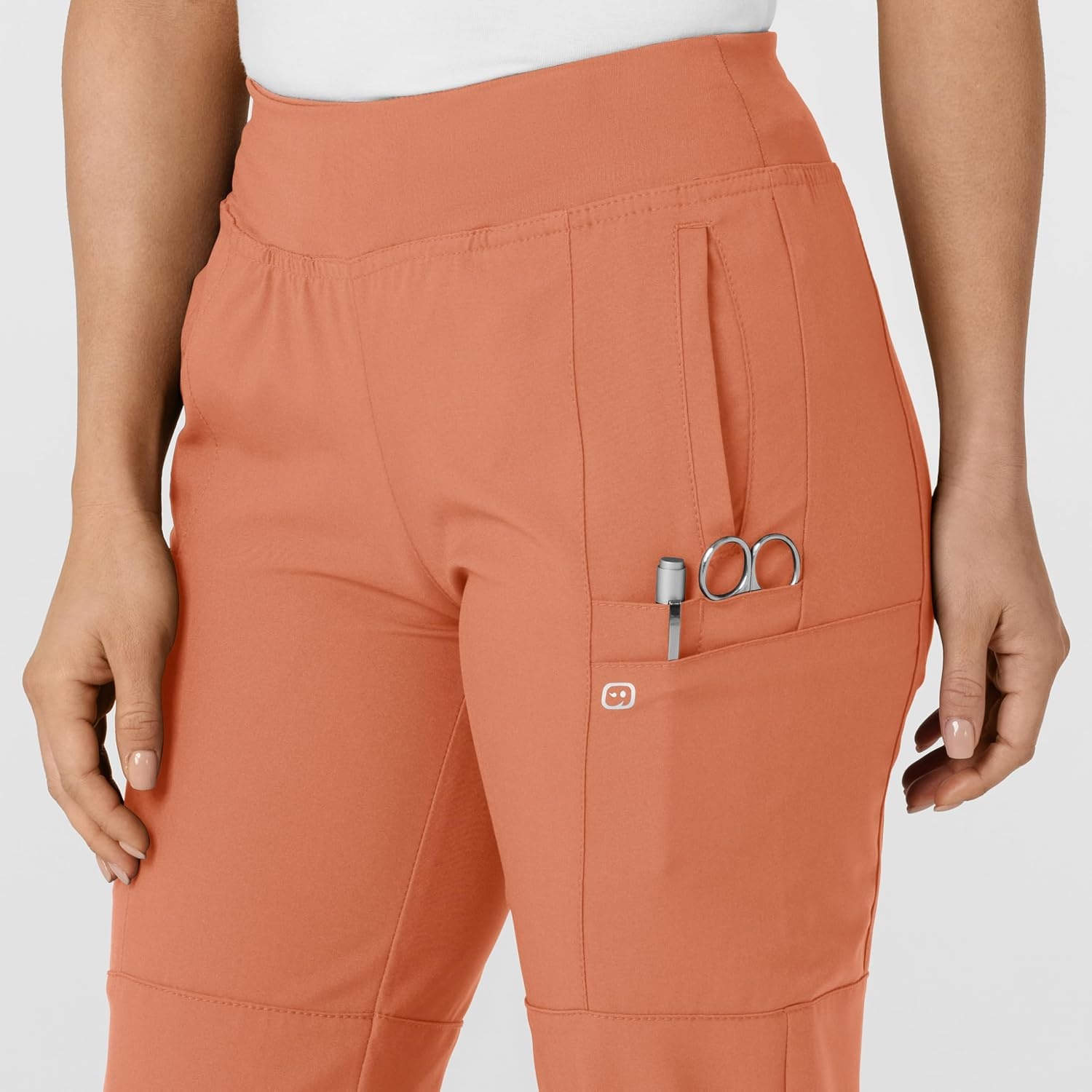 Wink W123 Women’s Comfort Waist Cargo Jogger Scrub Pant(Terracotta)