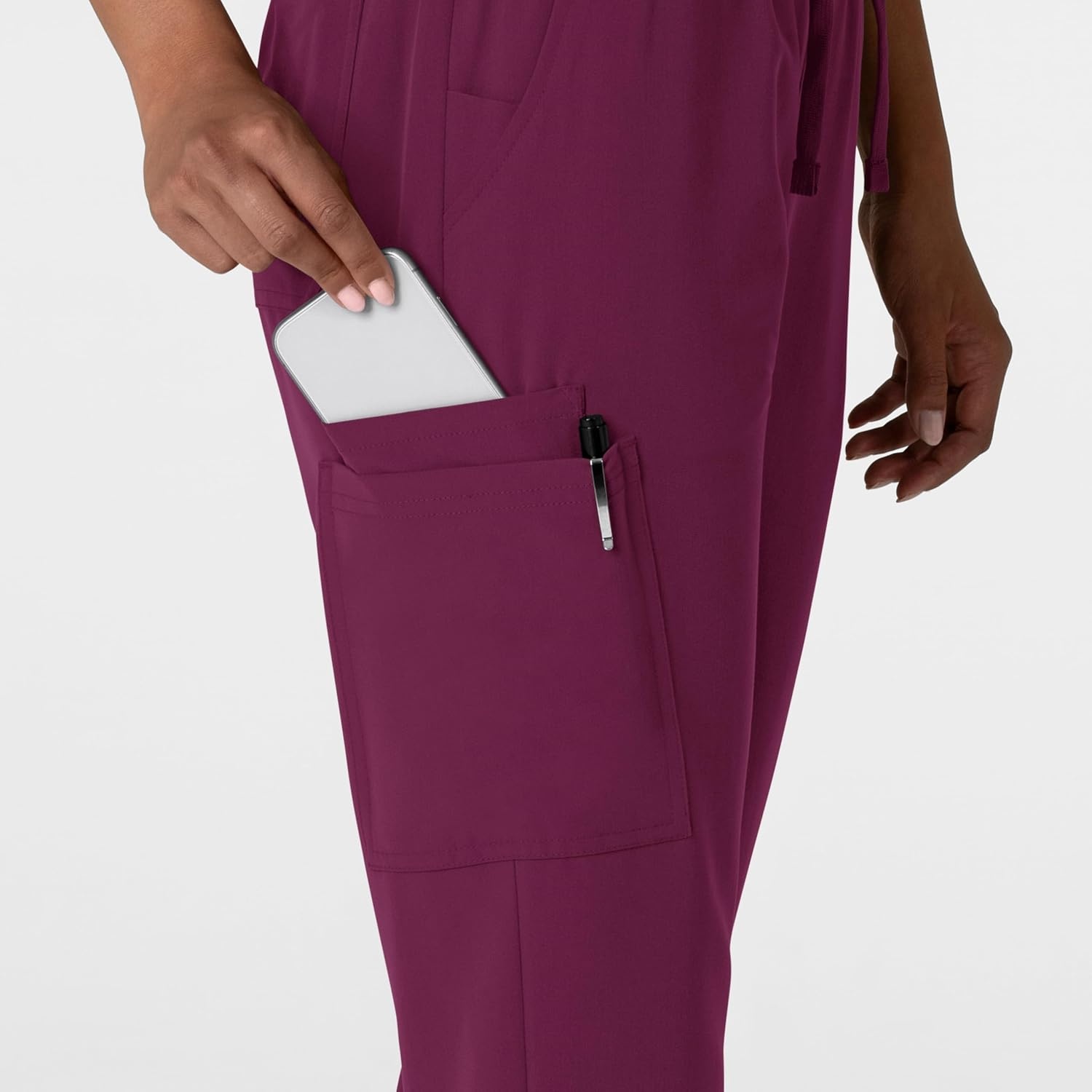 Wink Women’s Women’s Jogger Utility Scrub Pant(Wine)