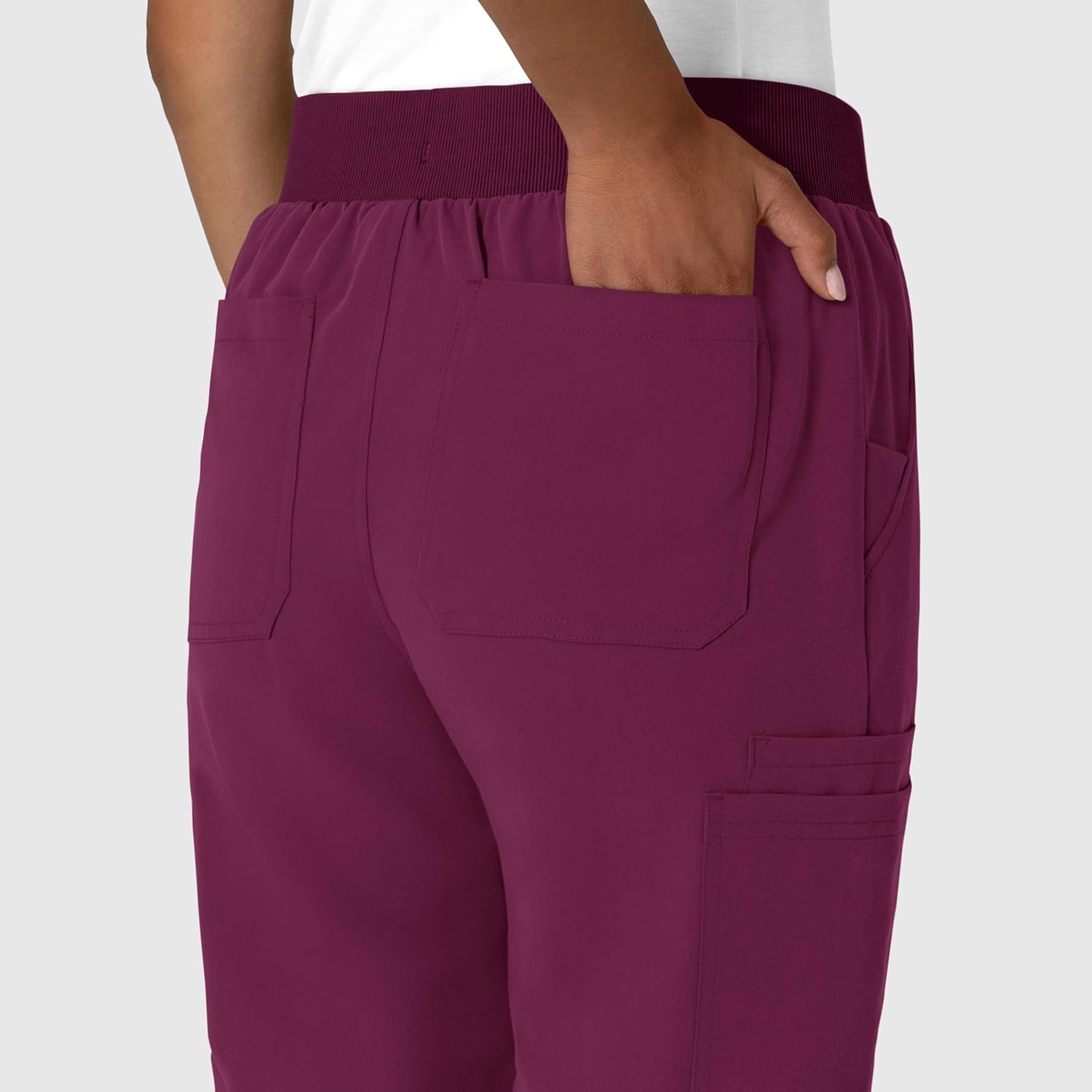 Wink Women’s Women’s Jogger Utility Scrub Pant(Wine)