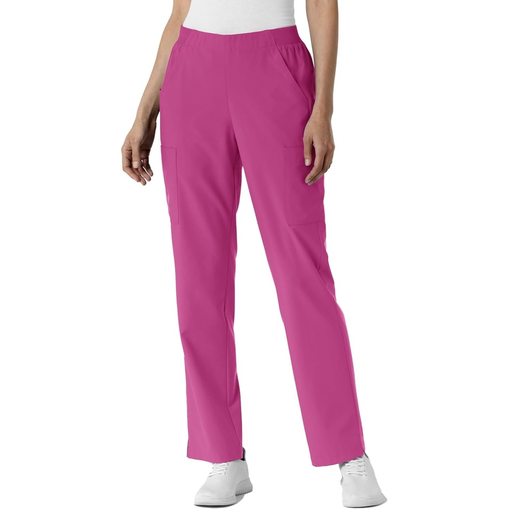 Wink Women’s Women’s Cargo Utility Scrub Pant(Raspberry)