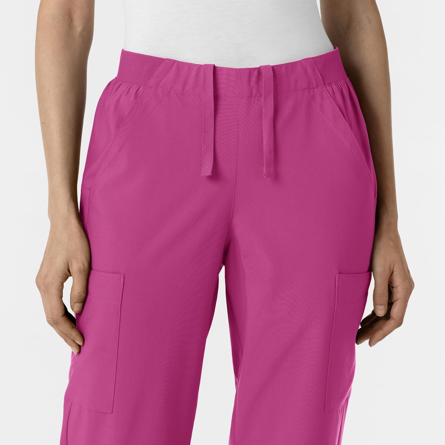 Wink Women’s Women’s Cargo Utility Scrub Pant(Raspberry)