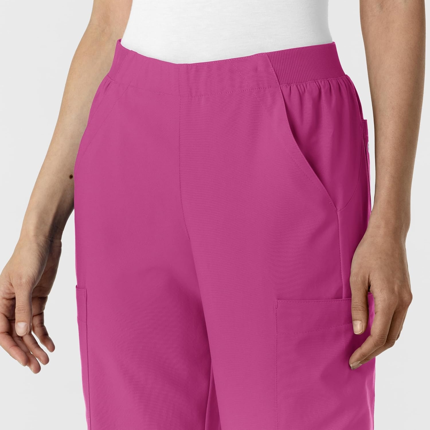 Wink Women’s Women’s Cargo Utility Scrub Pant(Raspberry)