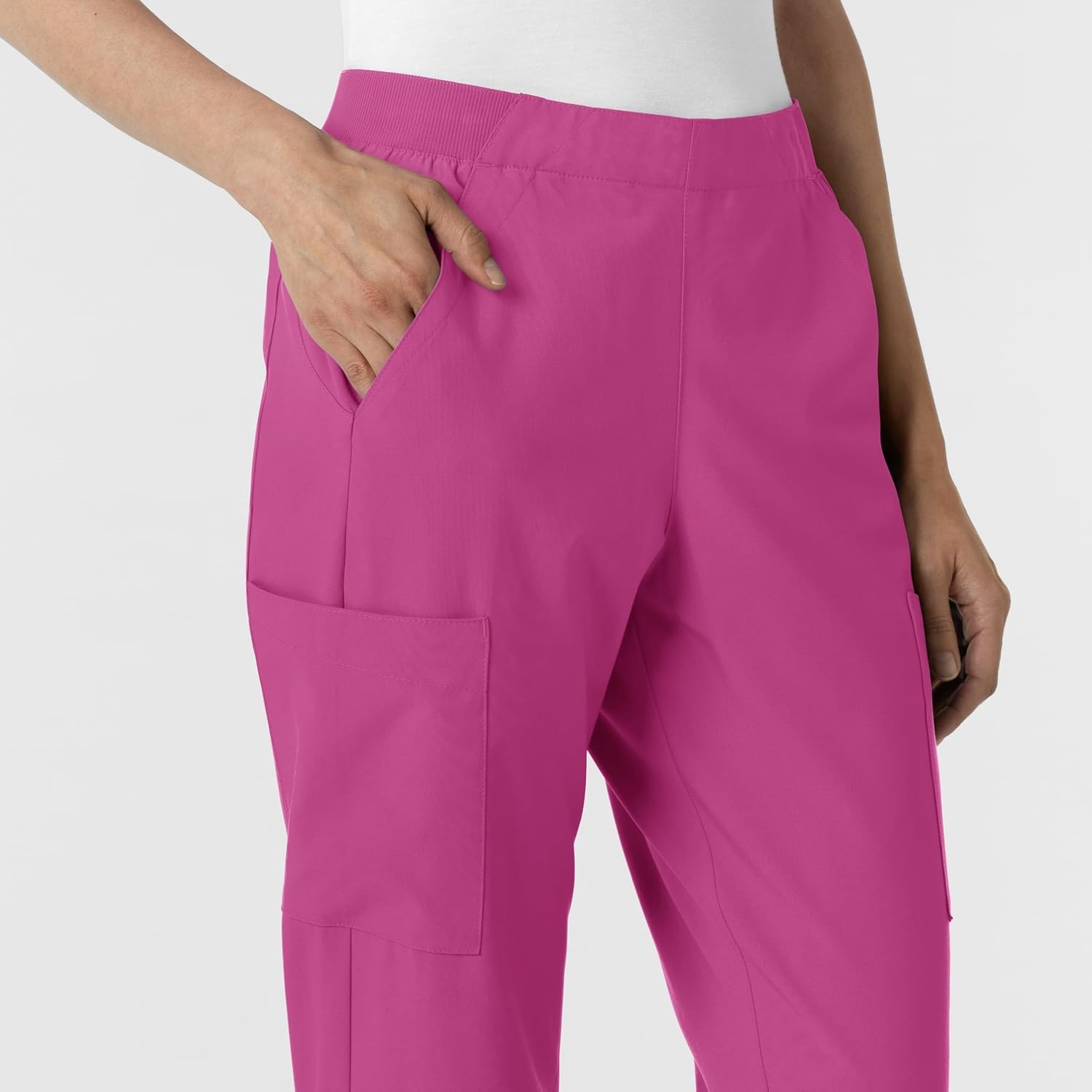 Wink Women’s Women’s Cargo Utility Scrub Pant(Raspberry)