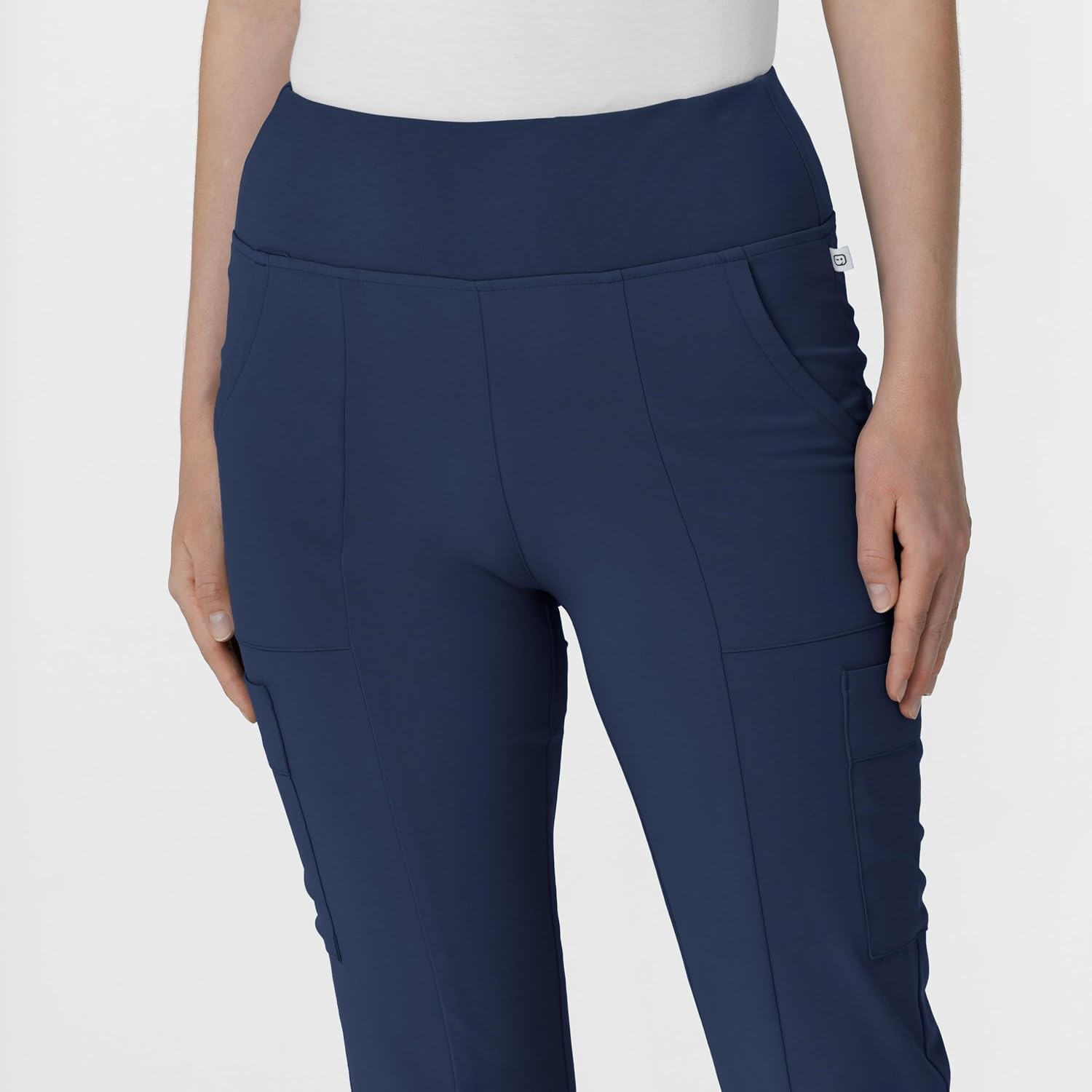 Wink Scrubs for Women, Renew, Cargo Flare Pants, with 7 Pockets(Navy)