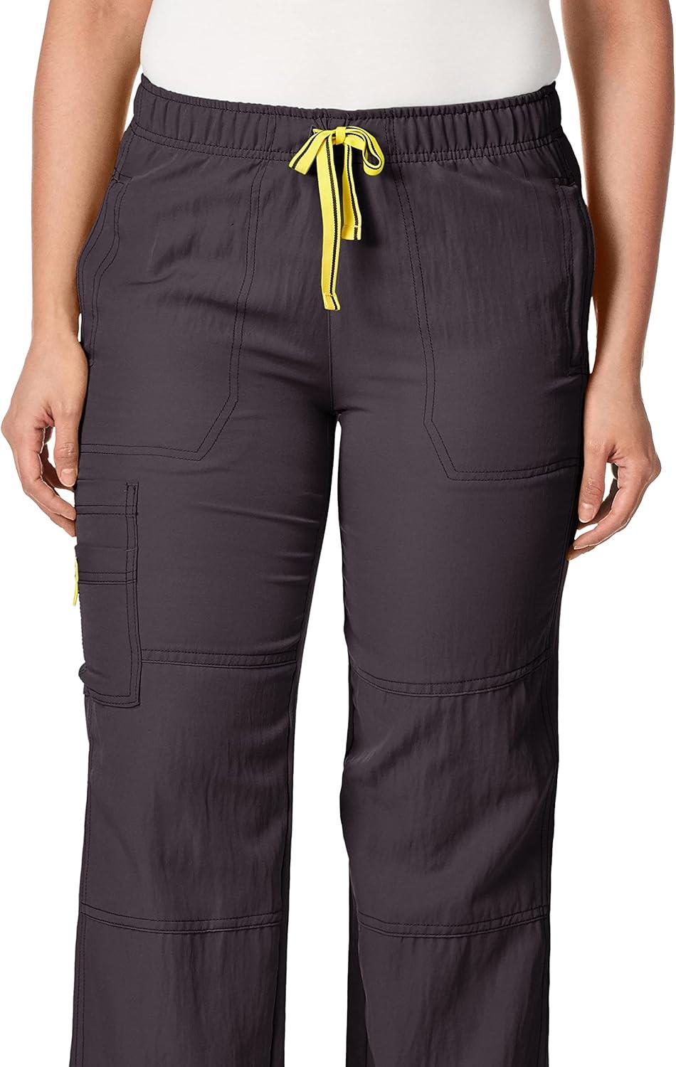 WonderWink Womens Four Stretch Cargo Scrub Pant(Pewter)