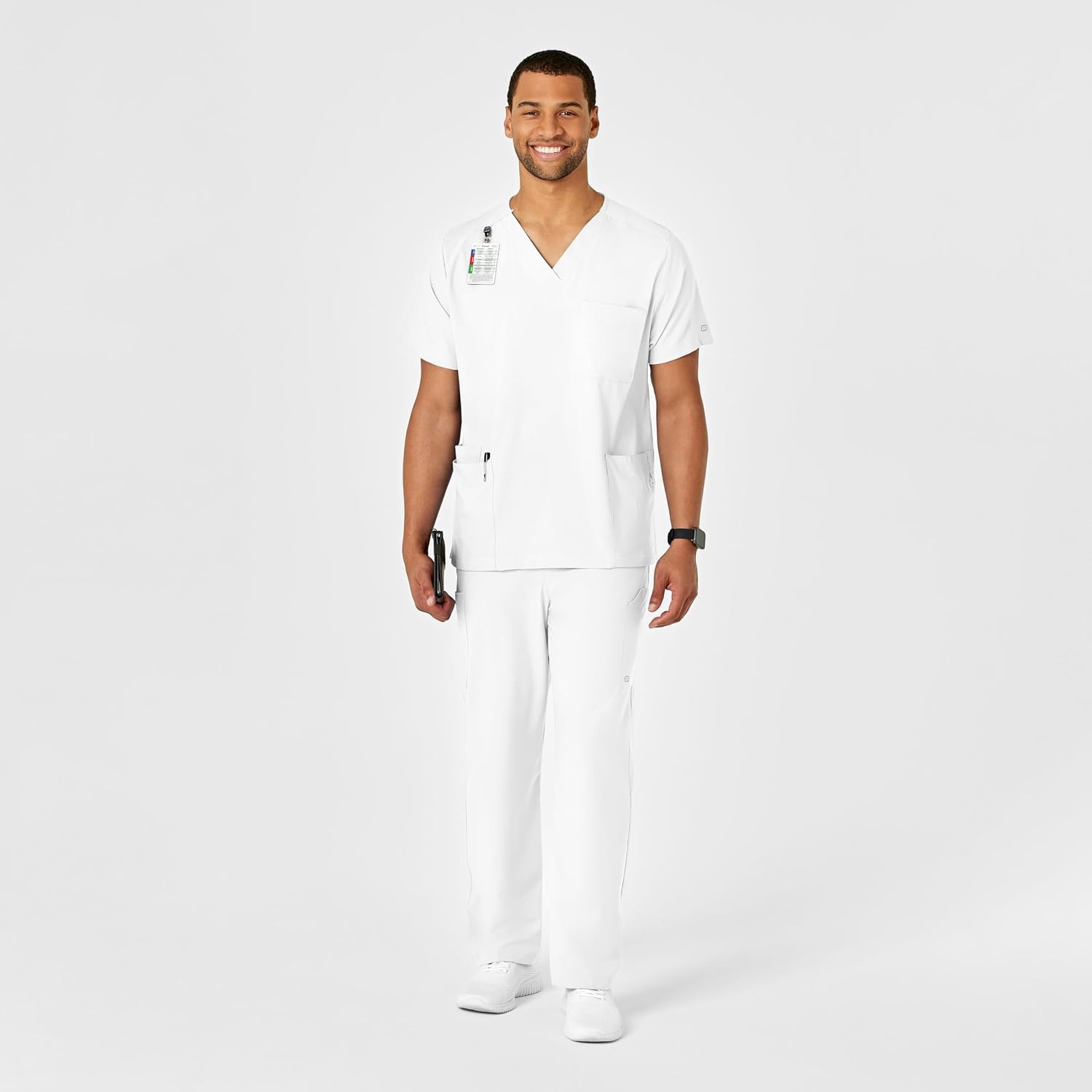 Wink W123 Unisex Multi-Cargo Scrub Pant(White)