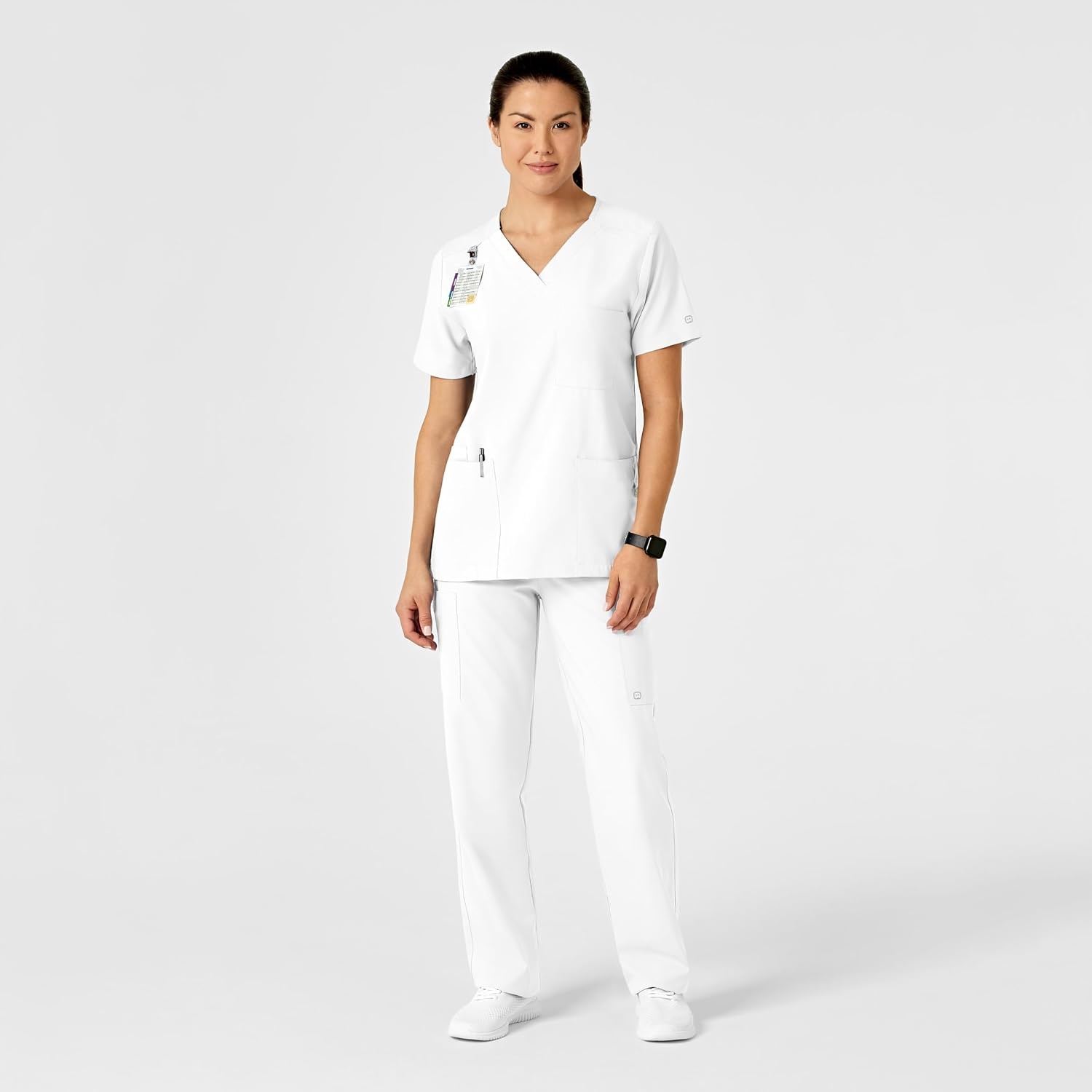 Wink W123 Unisex Multi-Cargo Scrub Pant(White)