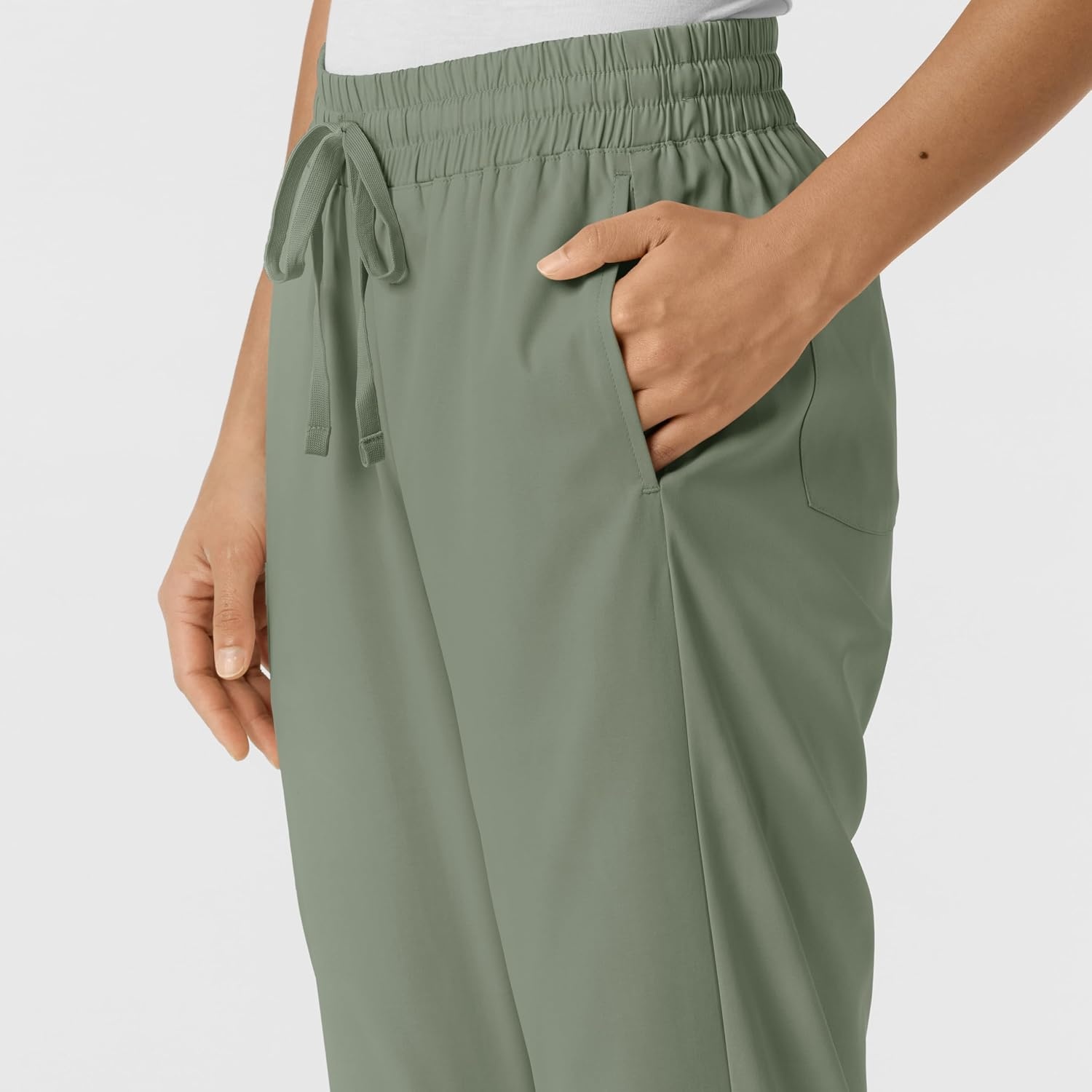 WINK Scrubs for Women, Boundless, Bootcut Pants with Drawstring and 6 Pockets(Sage)