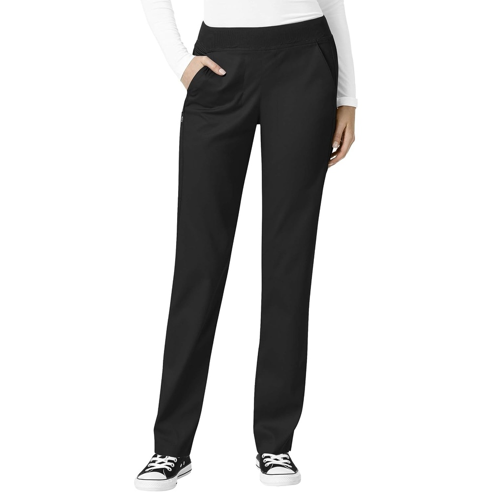 Wink PRO Women’s Knit Waist Cargo Scrub Pant(Black)