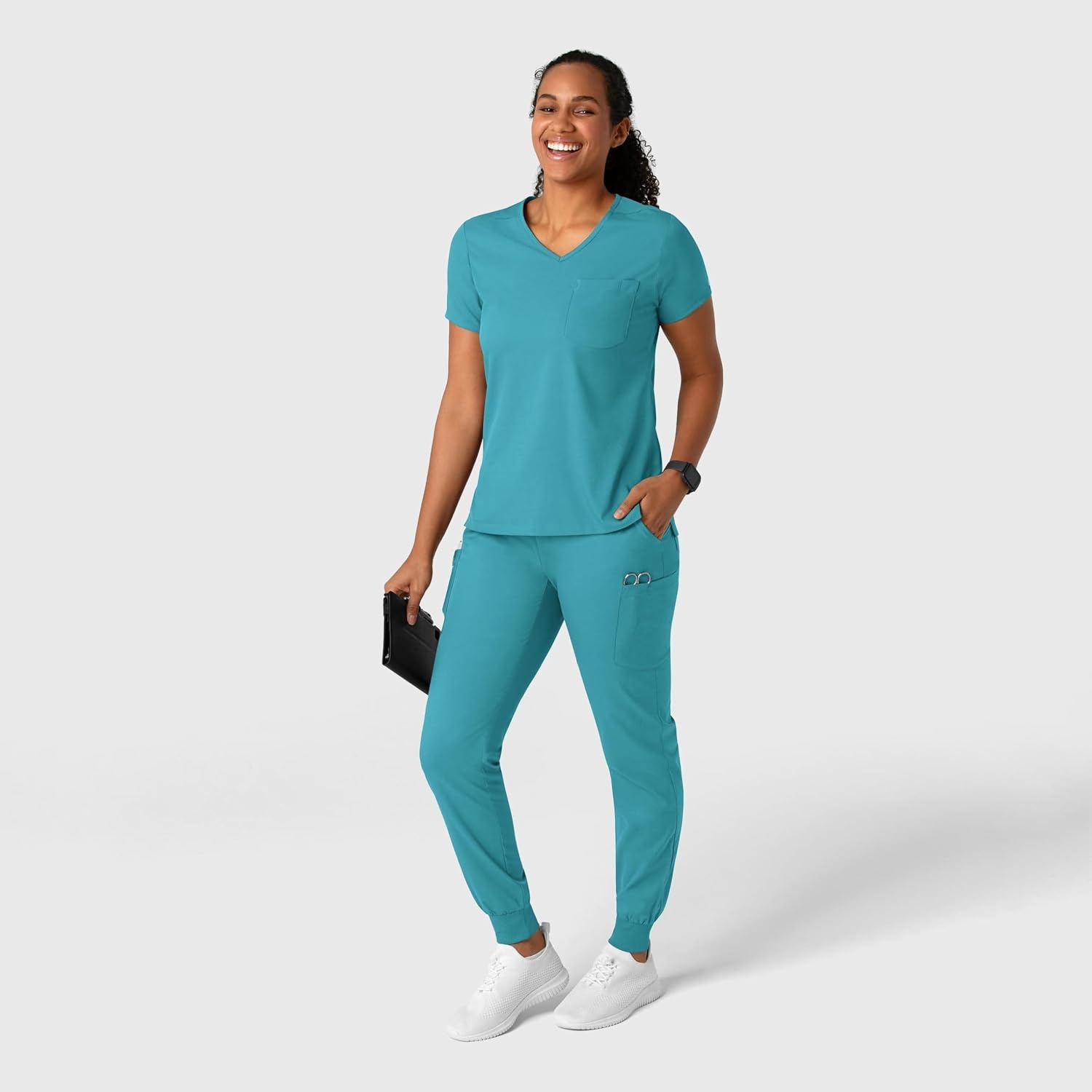 WonderWink Women’s Women’s Jogger Scrub Pant(Teal)