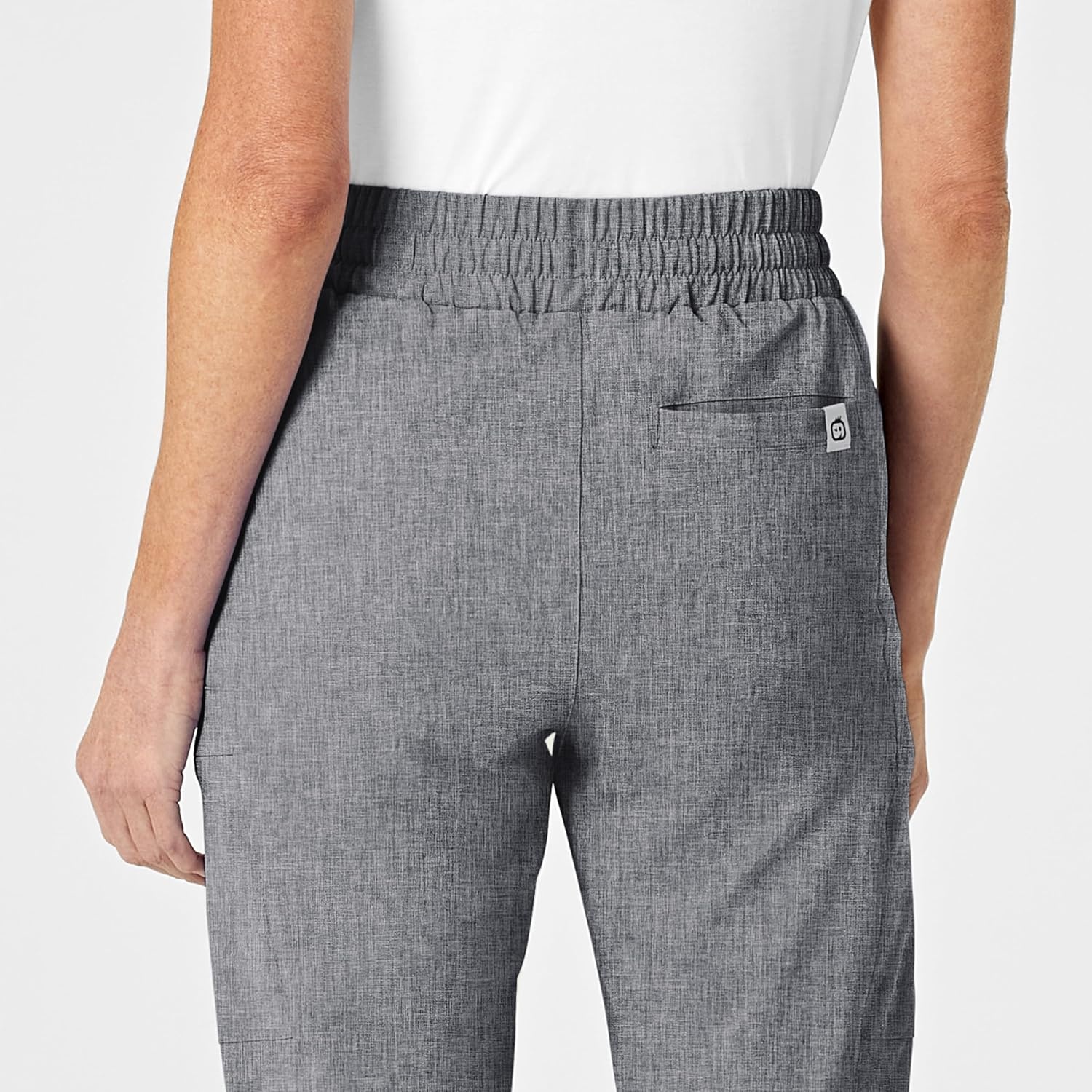 Wink Renew Women’s High Waist Slim Leg Scrub Pant(Grey Heather)