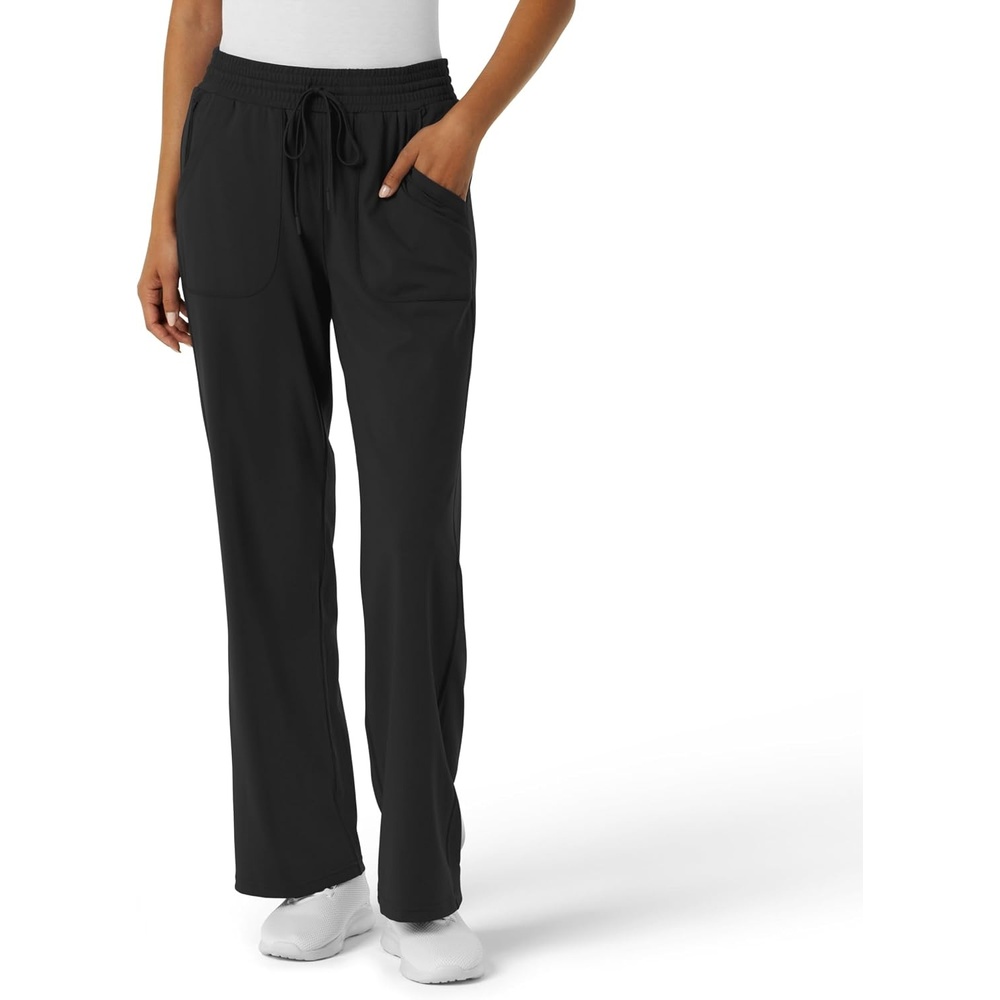 Wink Renew Knit Women’s Wide Leg Scrub Pant(Black)