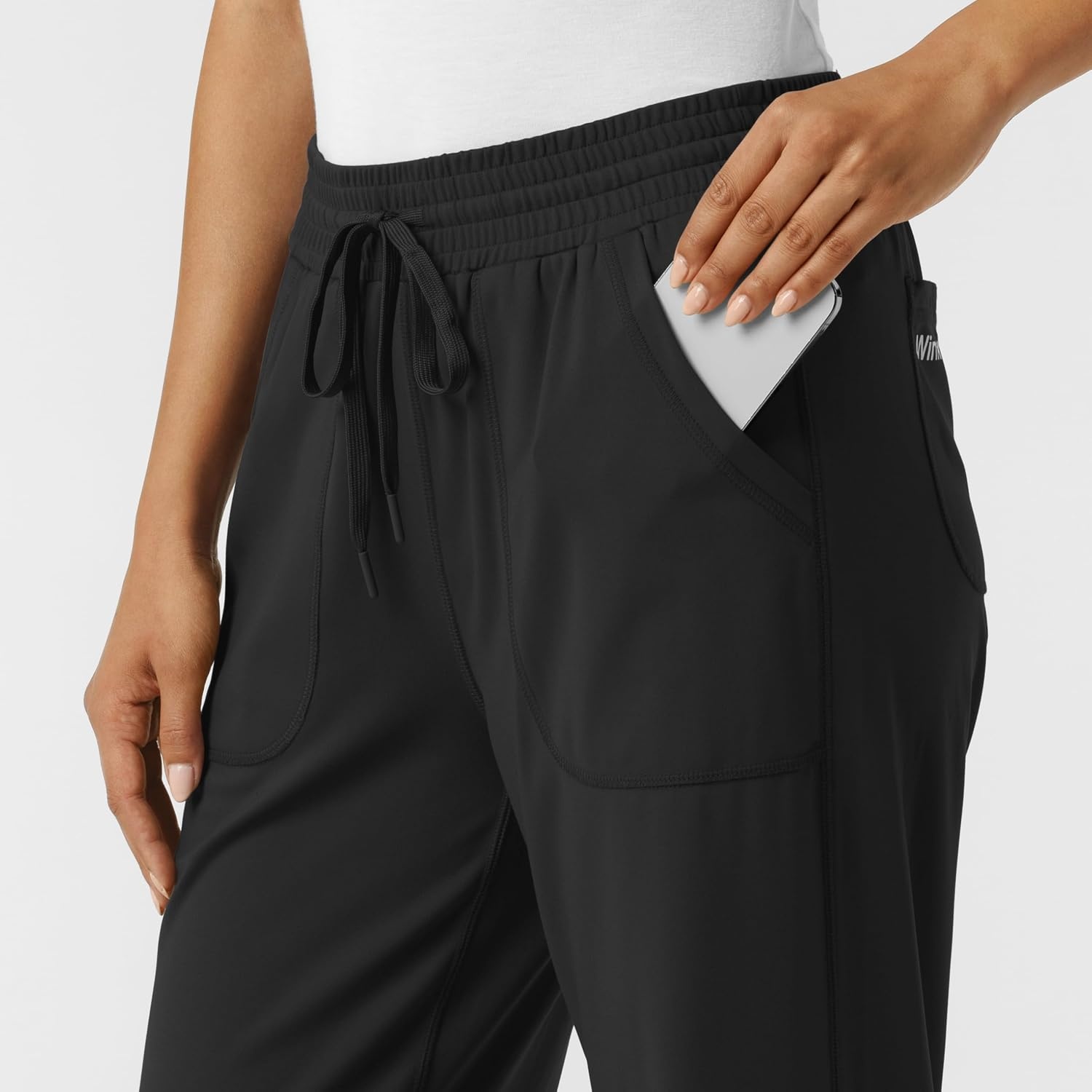 Wink Renew Knit Women’s Wide Leg Scrub Pant(Black)