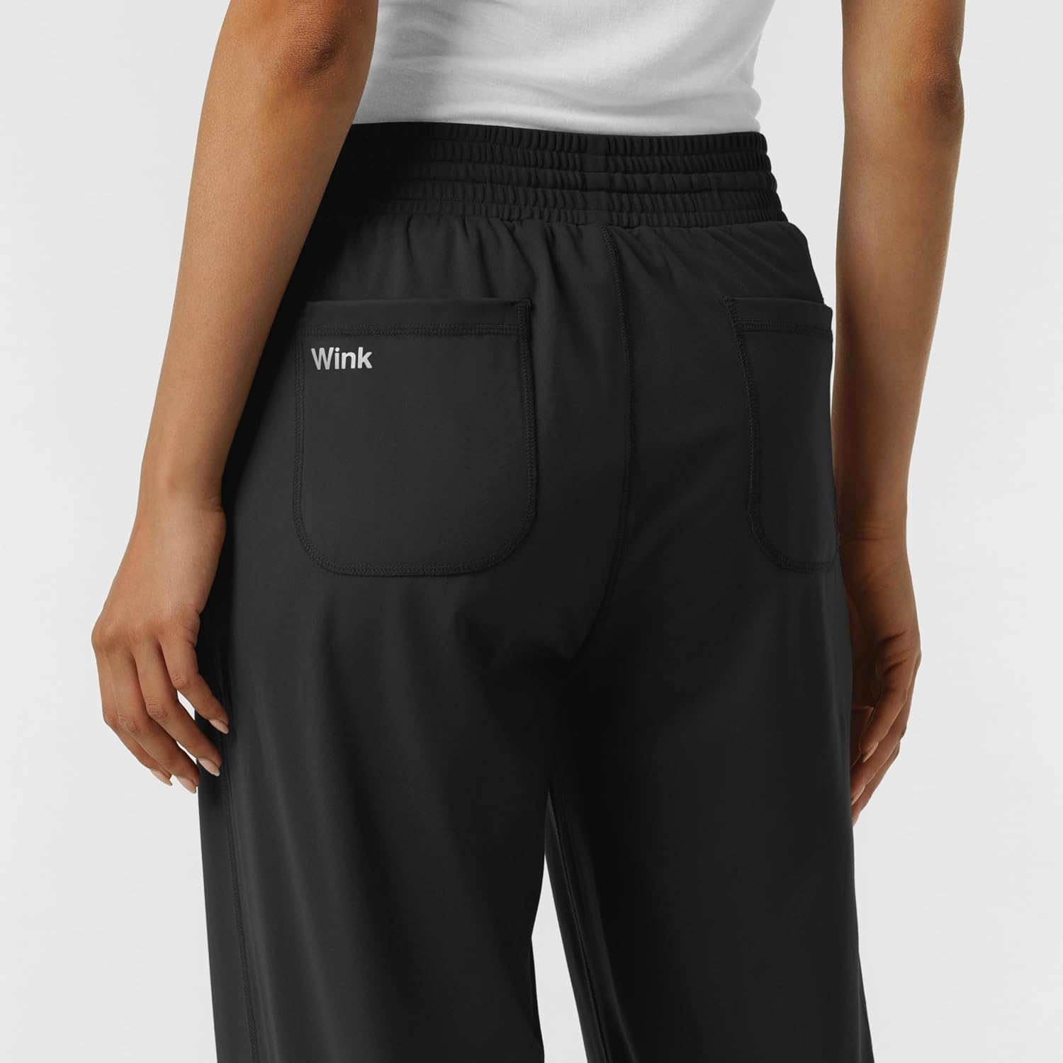 Wink Renew Knit Women’s Wide Leg Scrub Pant(Black)