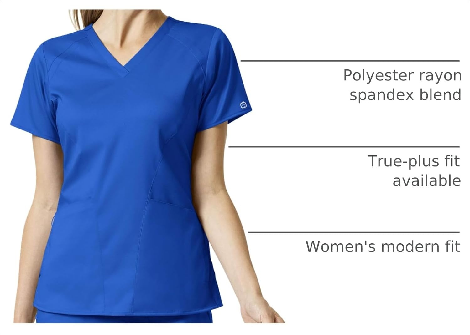 Wink PRO Women’s 4 Pocket V-Neck Scrub Top(Royal)