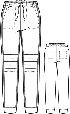 WonderWink Women’s Moto Jogger Scrub Pant(Wine)