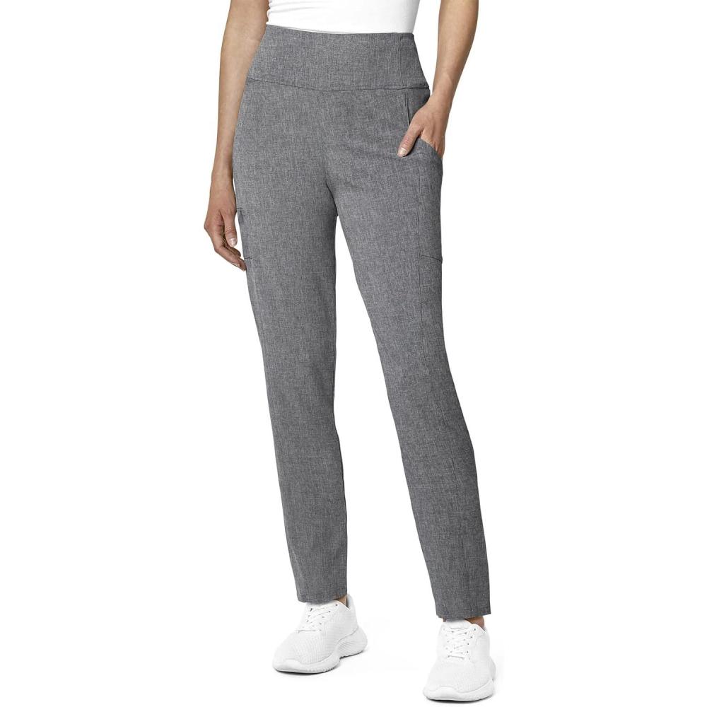 WonderWink Womens Renew Women’s High Waist Power Pant(Grey Heather)