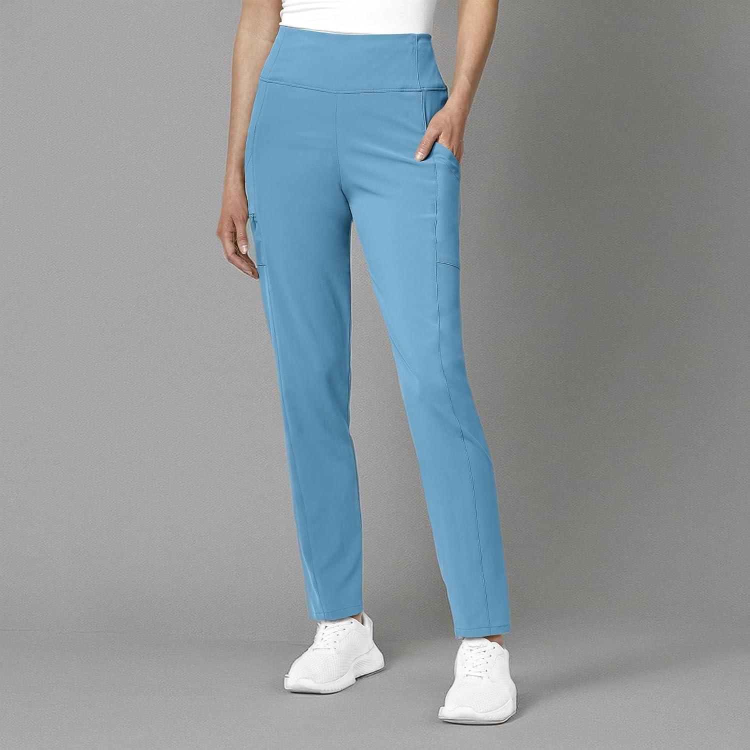 WonderWink Womens Renew Women’s High Waist Power Pant(Bay Blue)