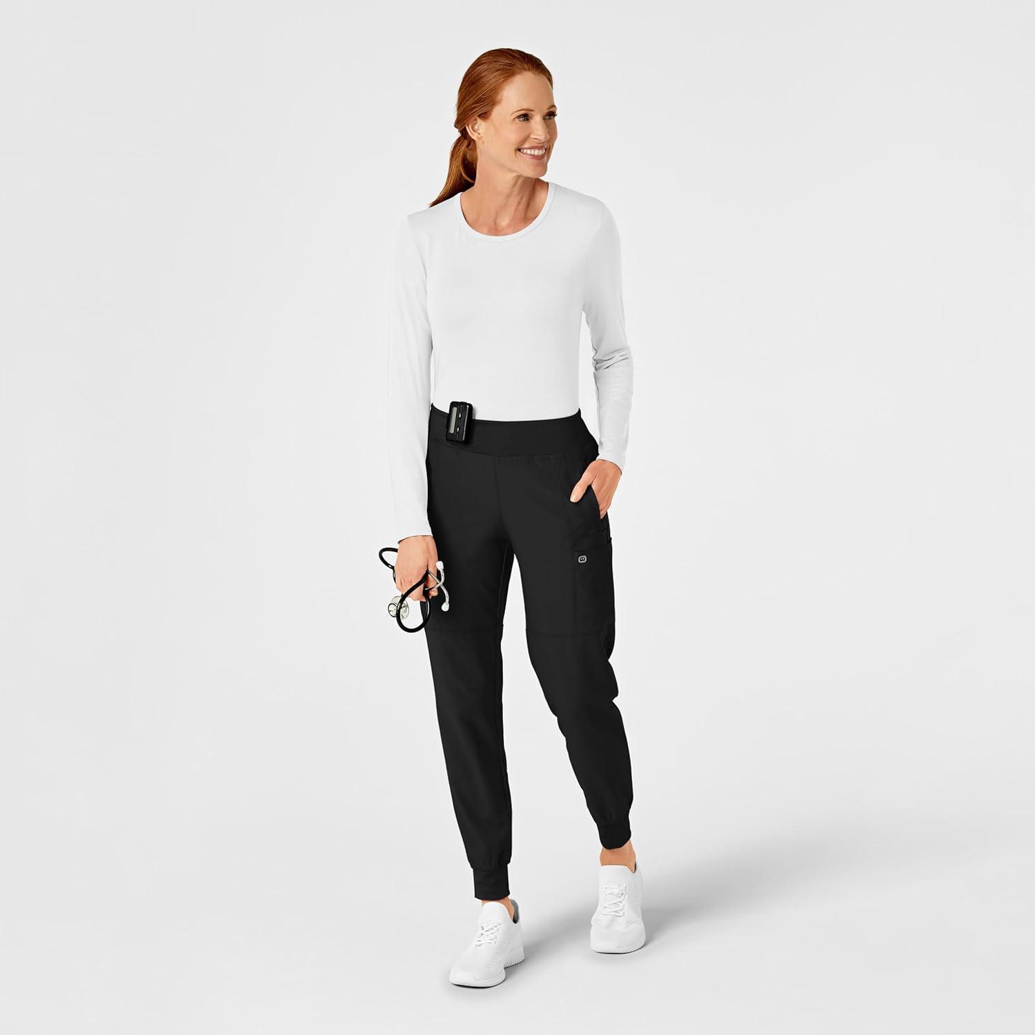WonderWink Women’s Silky Long Sleeve Tee(White)
