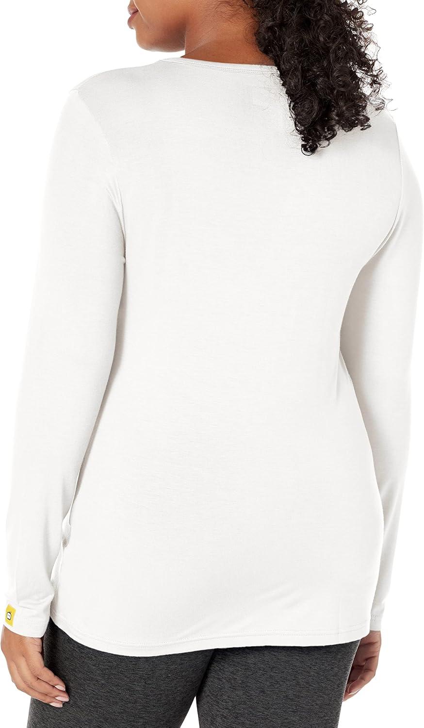 WonderWink Women’s Silky Long Sleeve Tee(White)