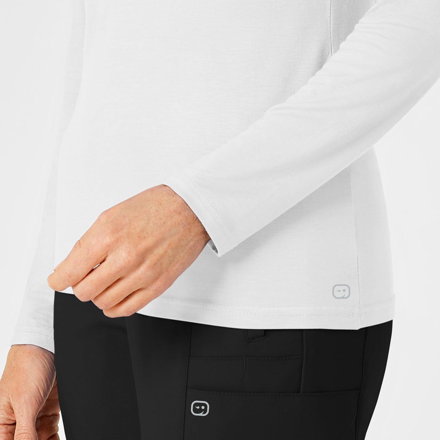 WonderWink Women’s Silky Long Sleeve Tee(White)
