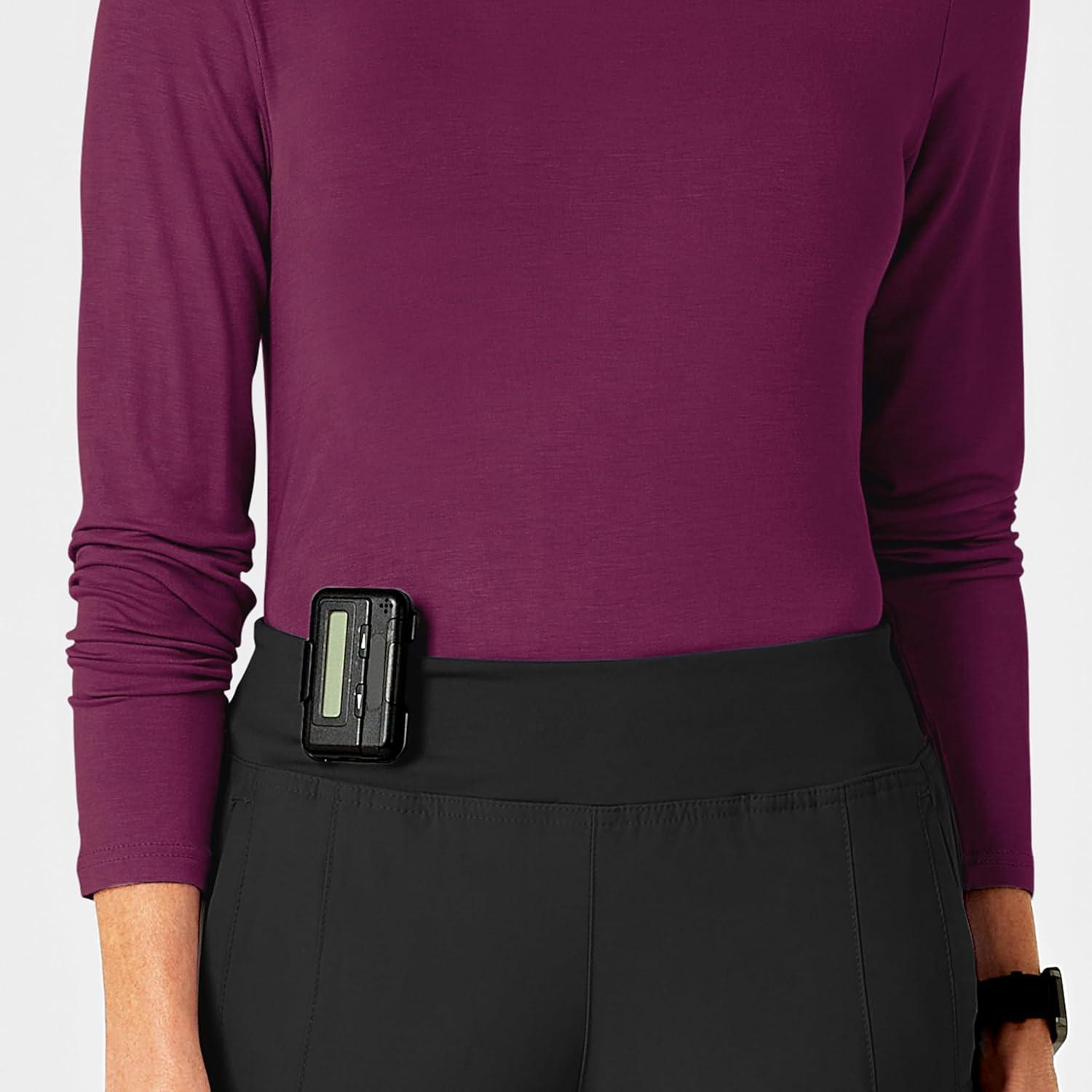 WonderWink Women’s Silky Long Sleeve Tee(Wine)
