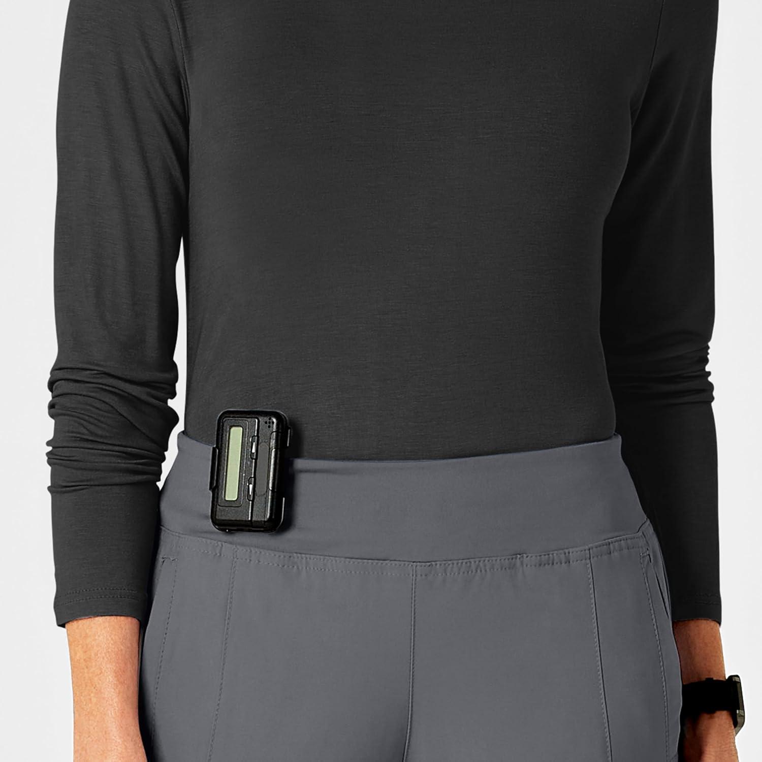 WonderWink Women’s Silky Long Sleeve Tee(Black)