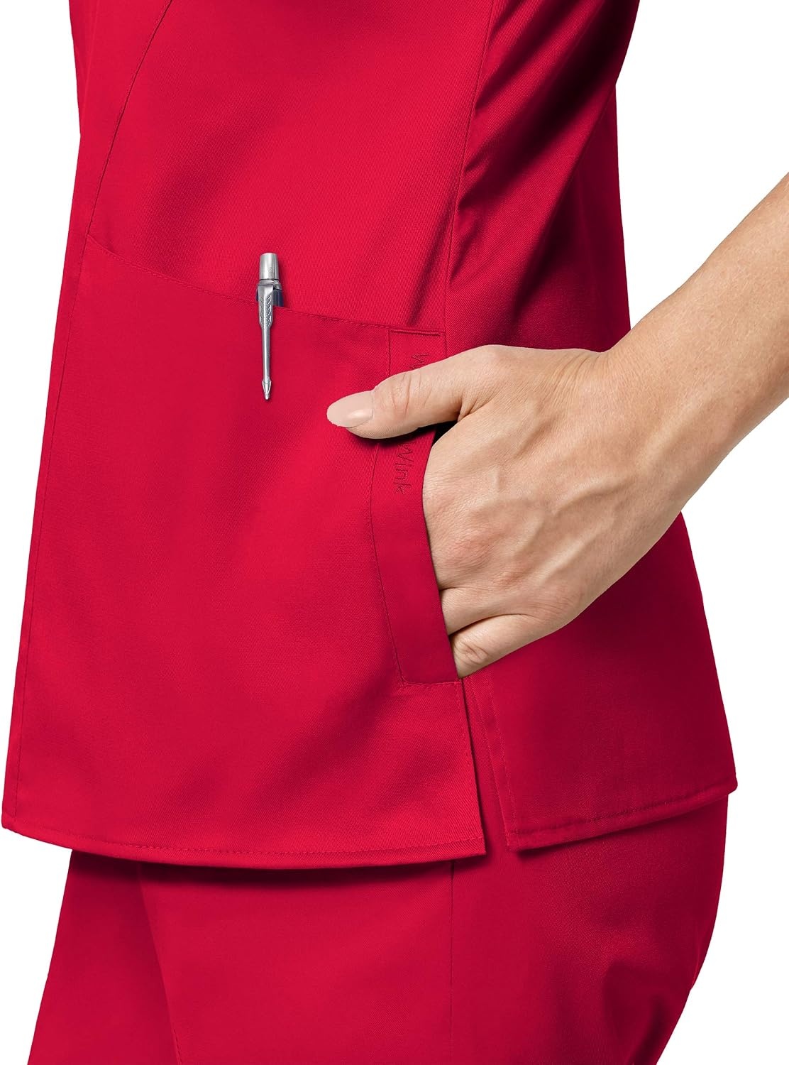 Wink PRO Women’s 4 Pocket V-Neck Scrub Top(Wine)