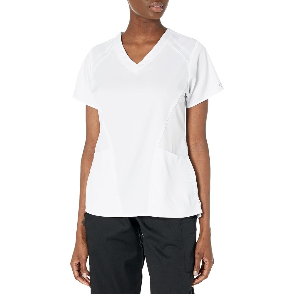 Wink PRO Women’s 4 Pocket V-Neck Scrub Top(White)